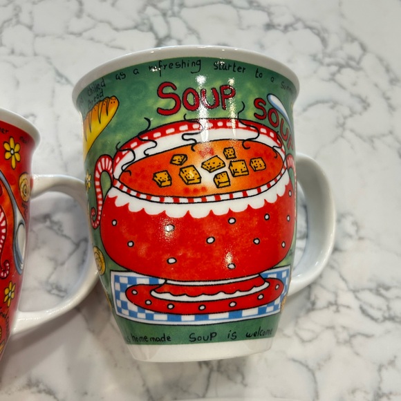 Vintage lot of 4 Soup Mug Cups - Picture 6 of 9